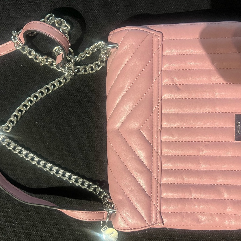 Lavender Quilted Aldo Crossbody Bag - Picture 3 of 6
